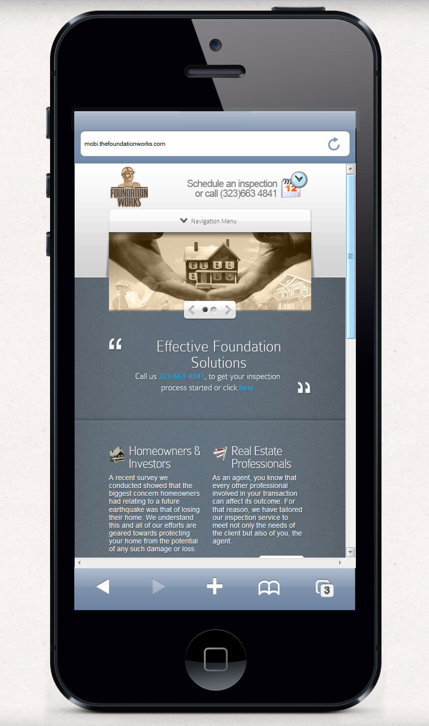 The Foundation Works mobile site